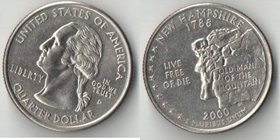 США 1/4 доллара 2000 год (Нью Хемпшир)