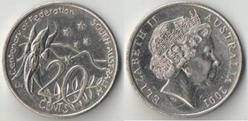 Австралия 20 центов 2001 год (Елизавета II) (Столетие Федерации - Южная Австралия)