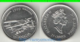 Канада 25 центов 1999 год (Елизавета II) Ноябрь