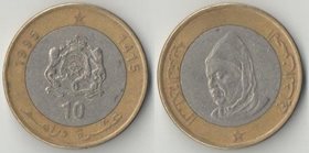 Марокко 10 дирхам 1995 год (биметалл)