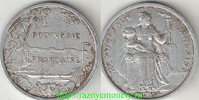 Французская Полинезия 2 франка 1965 год (тип I, год-тип)