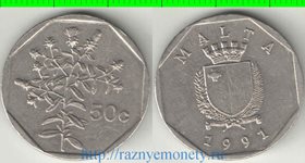 Мальта 50 центов (1991-1995)