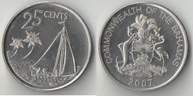 Багамы (Багамские острова) 25 центов 2007 год