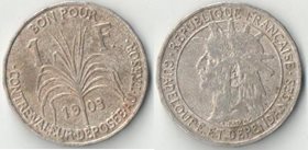 Гваделупа 1 франк 1903 год