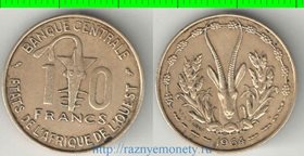 Западная африка 10 франков (1959, 1964) (тип I) (алюминий-бронза) (нечастый тип)