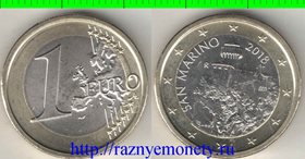 Сан-Марино 1 евро (2017-2018) (биметалл) (тип II)