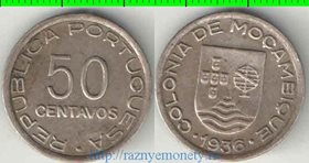 Мозамбик Португальский 50 сентаво 1936 год