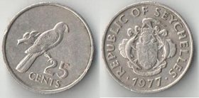 Сейшельские острова 25 центов 1977 год (нечастый тип и номинал)