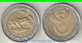 ЮАР 5 ранд 2005 год (Afrika Dzonga) (биметалл) (нечастый тип)