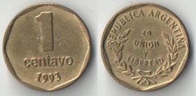 Аргентина 1 сентаво 1993 год (алюминий-бронза)