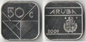 Аруба 50 центов (2003-2009) (Беатрикс, тип IV, треугольник)
