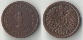 Германия (Империя) 1 пфенниг 1898 год D (дорогой год)