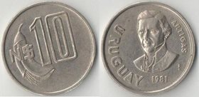Уругвай 10 песо 1981 год