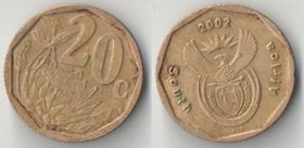 ЮАР 20 центов 2002 год SOUTH AFRIKA