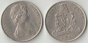 Бермуды (Бермудские острова) 50 центов (1970-1981) (Елизавета II) (нечастый номинал)