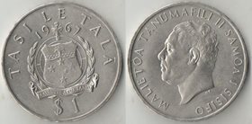 Самоа и Сисифо 1 тала (доллар) 1967 год (нечастый тип)