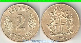 Исландия 2 кроны (1958-1966) (тип V) (никель-латунь)