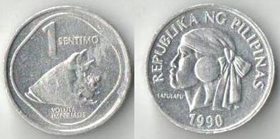 Филиппины 1 сентимо (1983-1993) (редкий тип, ракушка)