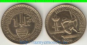Монако 1 франк 1924 год БЛЕСК (тип I, год-тип) (тираж 150.000)