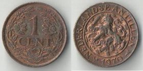 Нидерландские Антиллы 1 цент 1970 год (Юлиана, тип II, петушок)