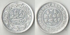Катч княжество (Индия) 2 1/2 кори 1935 (VS1991) год (тип IV) (Khengarji III)  (серебро)