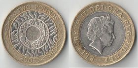 Великобритания 2 фунта (1998-2012) (Елизавета II) (биметалл)