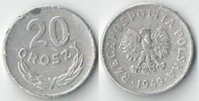 Польша 20 грош 1949 год (алюминий)