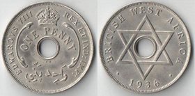 Западная африка Британская 1 пенни 1936 год (Эдвард VIII)
