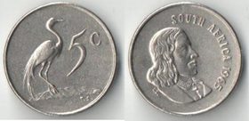 ЮАР 5 центов 1965 год SOUTH AFRICA (Рибек)