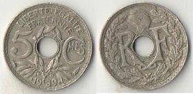 Франция 5 сантимов 1939 год (тип 1938-1939) (никель-бронза)