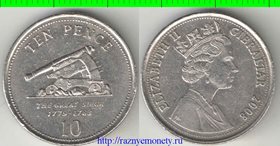 Гибралтар 10 пенсов 2008 год (Елизавета II) (орудие)