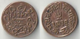 Катч княжество (Индия) 1 трамбийо 1920 (VS1976) год (четвертая серия, тип I) (Khengarji III)
