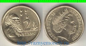 Австралия 2 доллара (2010-2017) (Елизавета II) (нечастая)