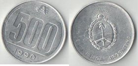 Аргентина 500 аустралей 1990 год