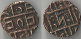 Бутан 1/2 рупии (1835-1910) (KM# 7.1а)