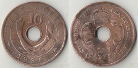 Восточная Африка 10 центов 1936 год (Эдвард VIII)