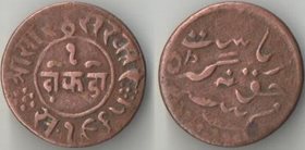 Джунагадх (Индия) 1 докдо 1908 (VS1965) год Расул Мухаммад Хан (KM# 45.1)