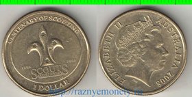 Австралия 1 доллар 2008 год (Елизавета II) (Столетие скаутского движения)