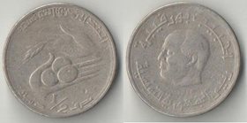 Тунис 1/2 динара 1976 год