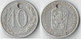 Чехословакия 10 геллеров (1961-1971) (с отверстием)