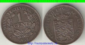 Датская Вест-Индия 1 цент (1859-1860) (Фредерик VII)