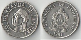 Гондурас 50 сентаво (1991-2005) (никель-сталь)