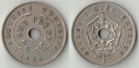 Родезия Южная 1 пенни 1934 год (Георг V)