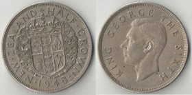 Новая Зеландия 1/2 кроны (1948-1952) (Георг VI не император)