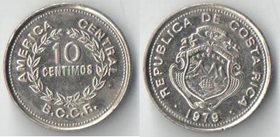 Коста-Рика 10 сентимо 1979 год (никель-сталь)