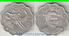Свазиленд 20 центов (1996, 2000) (Мсвати III) (тип I)