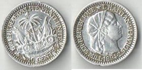 Гаити 10 сентимо 1894 год (серебро) (нечастая)