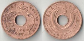 Восточная Африка 5 центов 1952 год (Георг VI не император)