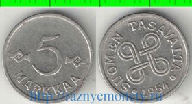 Финляндия 5 марок (1954-1962) (никель-железо)