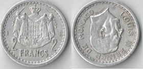 Монако 2 франка 1943 год (Луи II)
